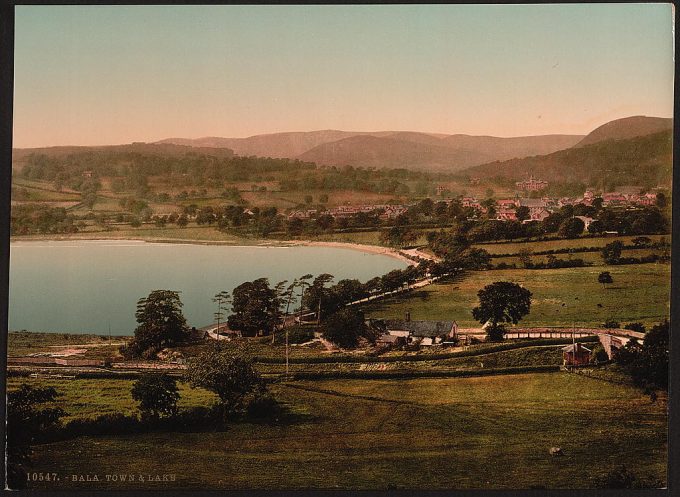 Town and lake, Bala, Wales