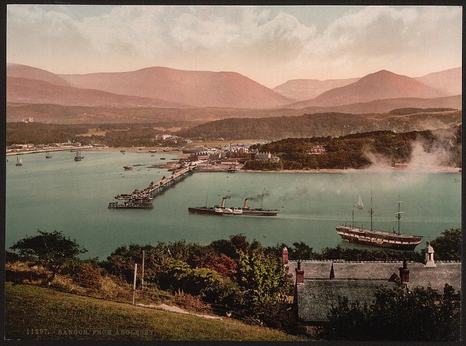 Bangor from Anglesey, Wales