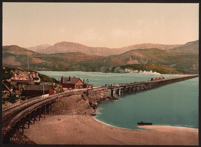 Bridge and Cader Idris, Barmouth, Wales