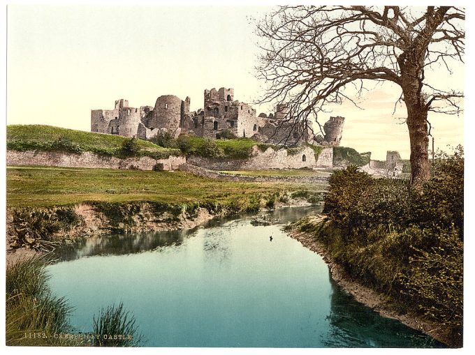 The castle, Caerphilly, Wales