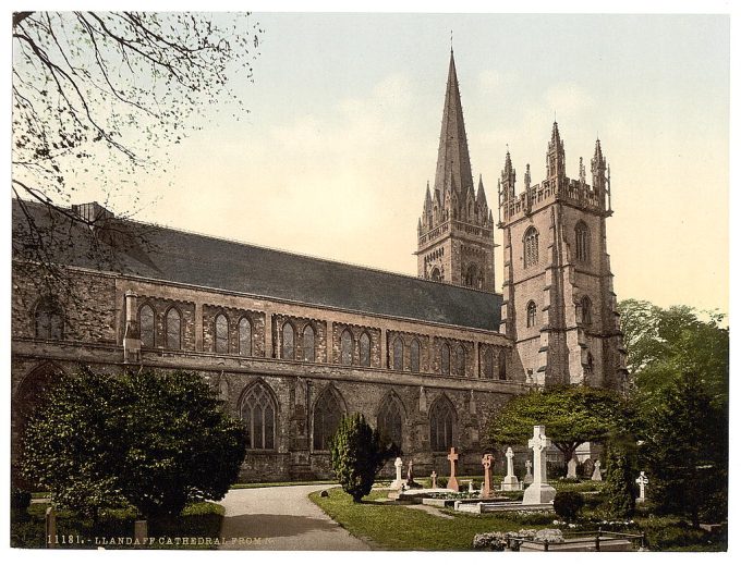 Cathedral from the North, Llandoff (i.e.Llandaff), Wales