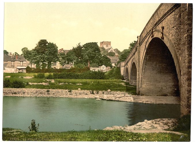 Cathedral, from the river, St. Asaph, Wales