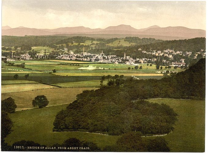 Bridge of Allan from Abbey Craig, Scotland