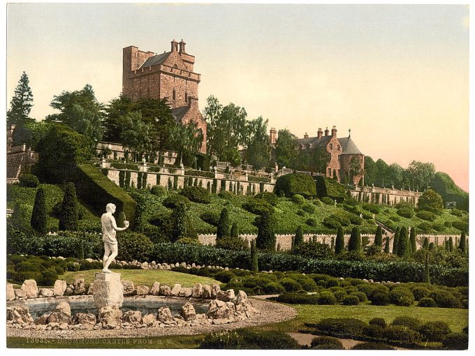 Drummond Castle from S.W. (i.e., Southwest), Scotland