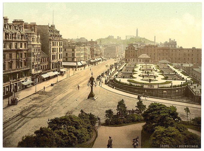 Princess Street and Calton Hill, Edinburgh, Scotland