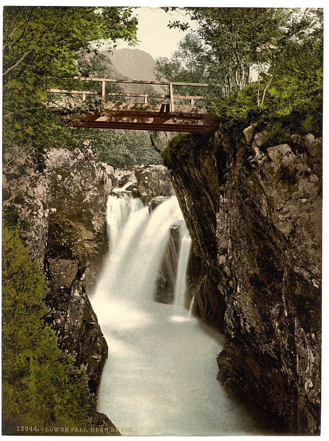 Lower fall, Glen Nevis, Fort William, Scotland