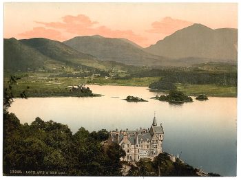Hotel and Ben Lui, Loch Awe, Scotland