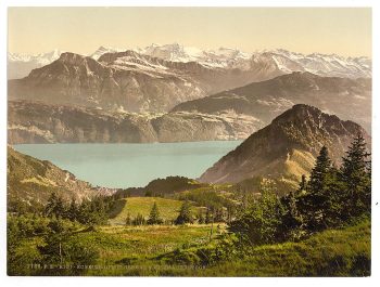 Scheidegg, with Gersau and Vitznauer Stock, Rigi, Switzerland