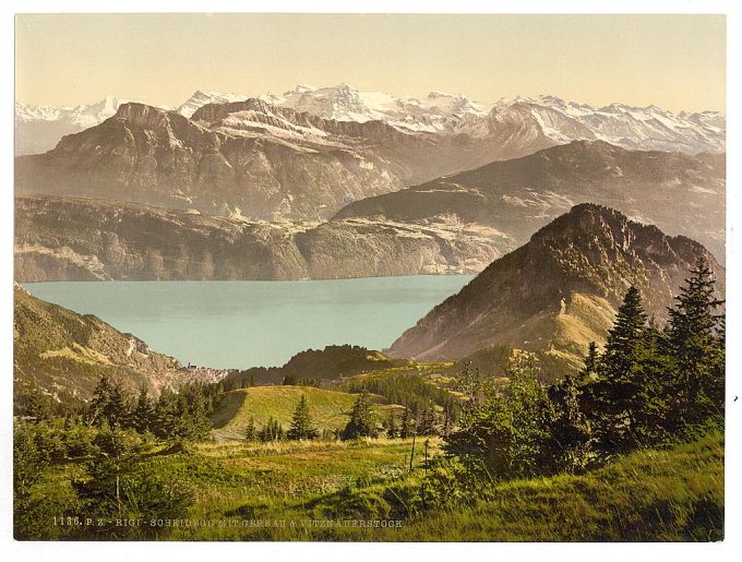 Scheidegg, with Gersau and Vitznauer Stock, Rigi, Switzerland