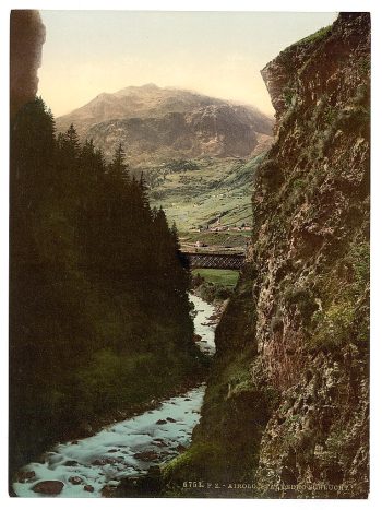 Airolo, gorges of the Stalvedro and Airolo, St. Gotthard Railway, Switzerland