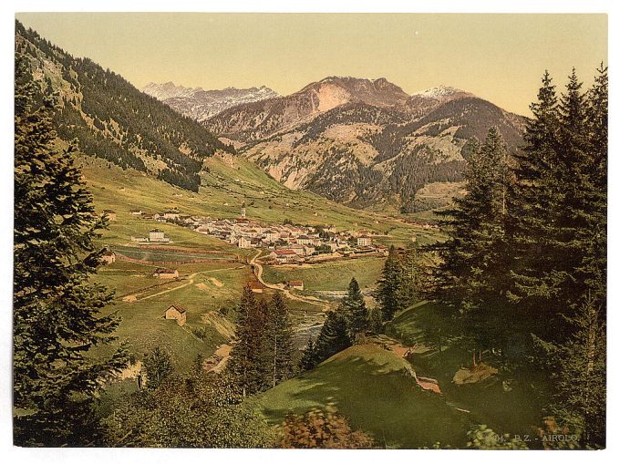 Airolo, general view, St. Gotthard Railway, Switzerland