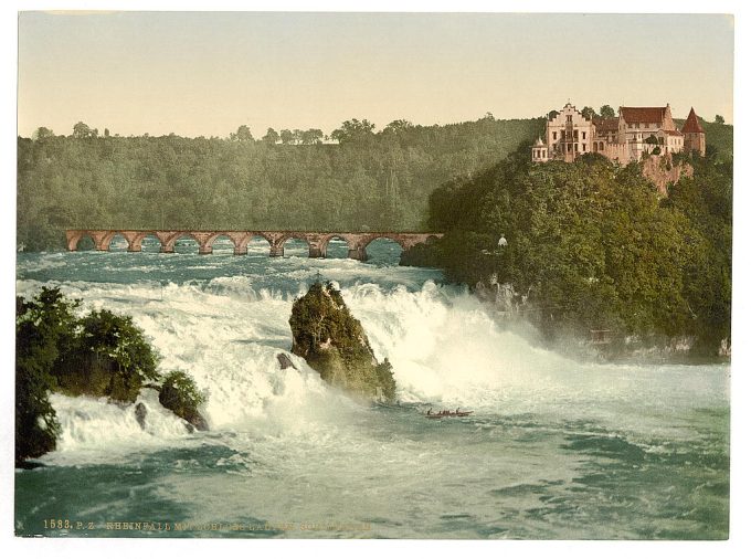 The Falls of the Rhine, with the Laufen Castle, Schaffhausen, Switzerland