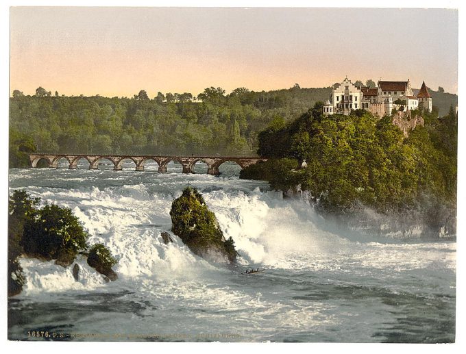 The Falls of the Rhine, with the Laufen Castle, Schaffhausen, Switzerland