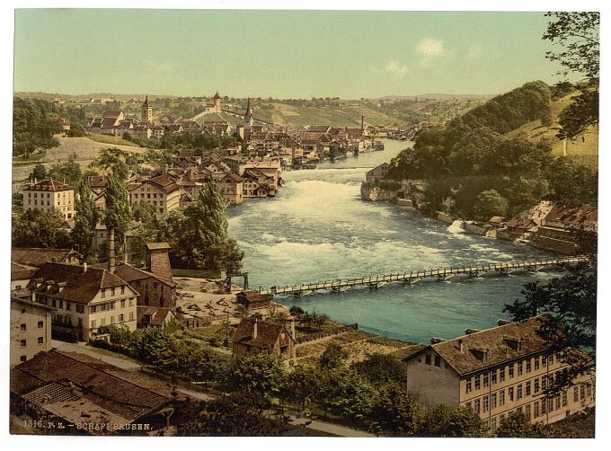 The Falls of the Rhine, general view, Schaffhausen, Switzerland