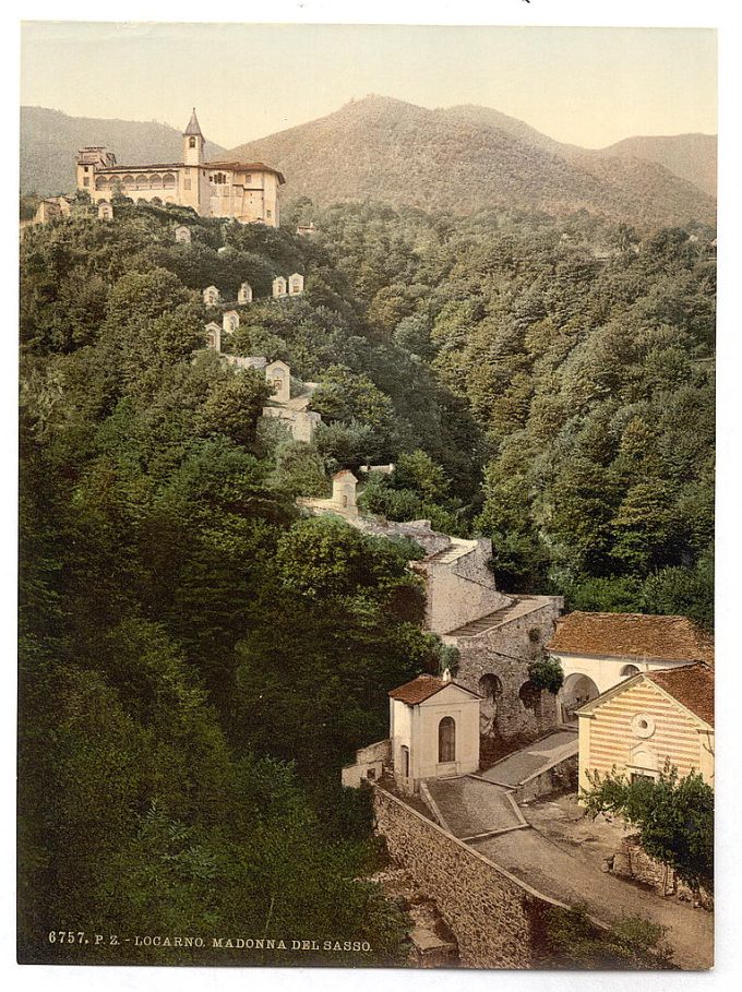Locarno, Madonna del Sasso, and chapels, Tessin, Switzerland