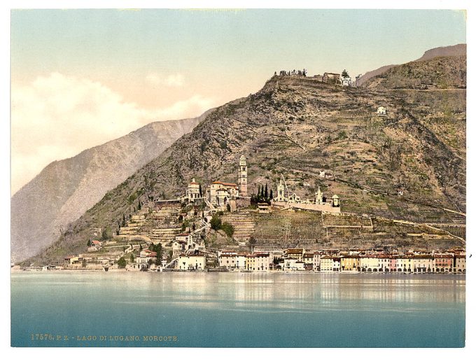 Lake of Lugano, Morcote, Tessin, Switzerland