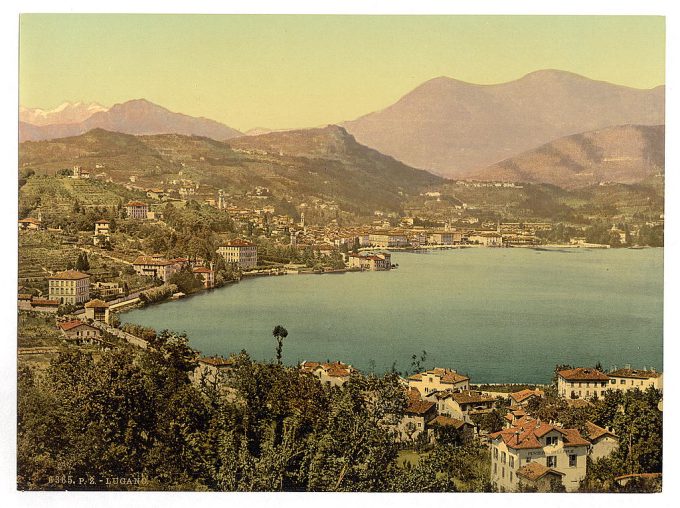 Lugano, from San Salvatore, Tessin, Switzerland