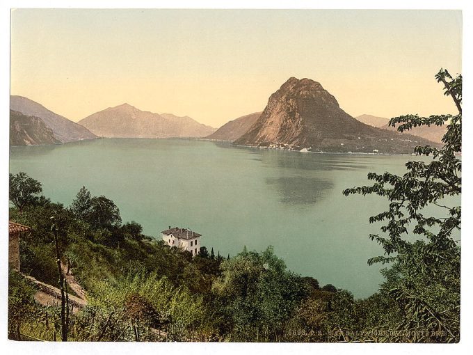 Lugano, San Salvatore from Monte Brè, Tessin, Switzerland