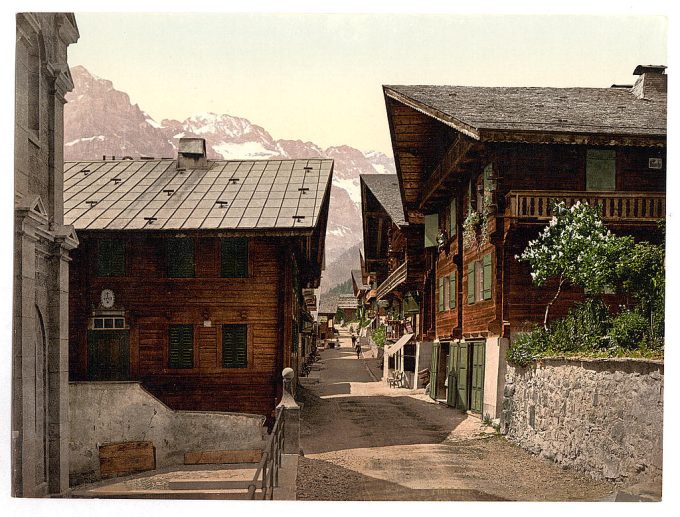 Champéry, Principal Street, Valais, Alps of, Switzerland