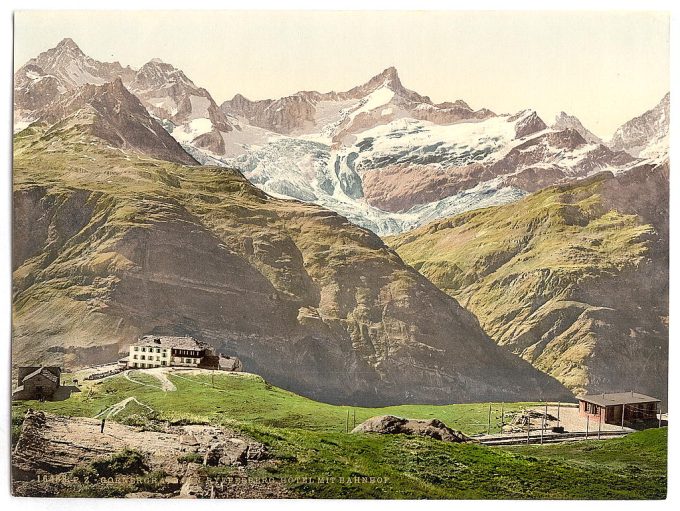 Gornergrat Railway, Riffelberg Hotel and Station, Valais, Alps of, Switzerland