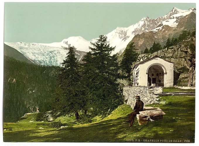 A chapel near Saas Fee, Valais, Alps, of, Switzerland