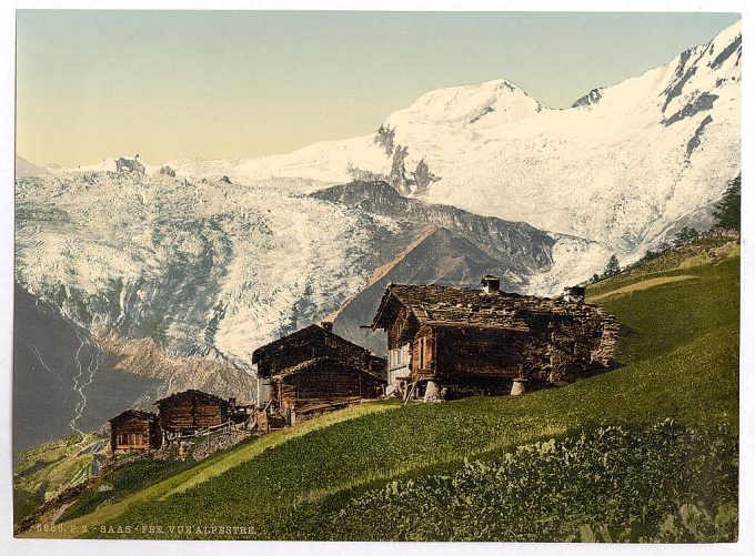 Saas Fee, alpine view, Valais, Alps of, Switzerland
