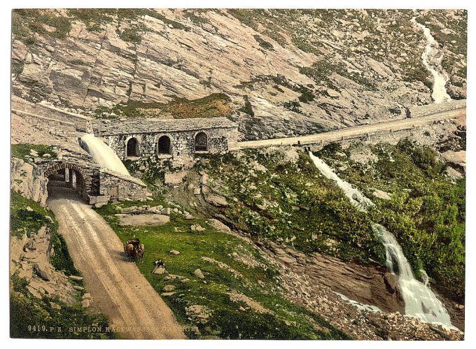 Simplon Pass, Kaltwasser Gallerie, Valais, Alps of, Switzerland