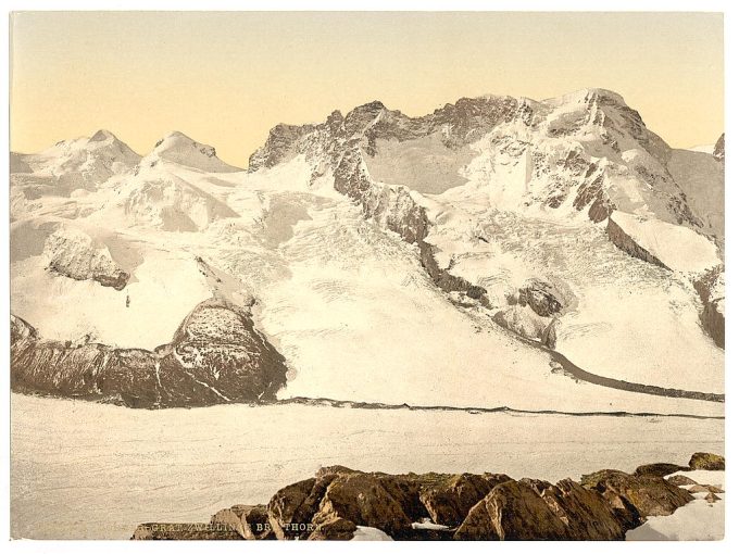 The Twins (Castor and Pollux), the Breithorn, etc., Valais, Alps of, Switzerland