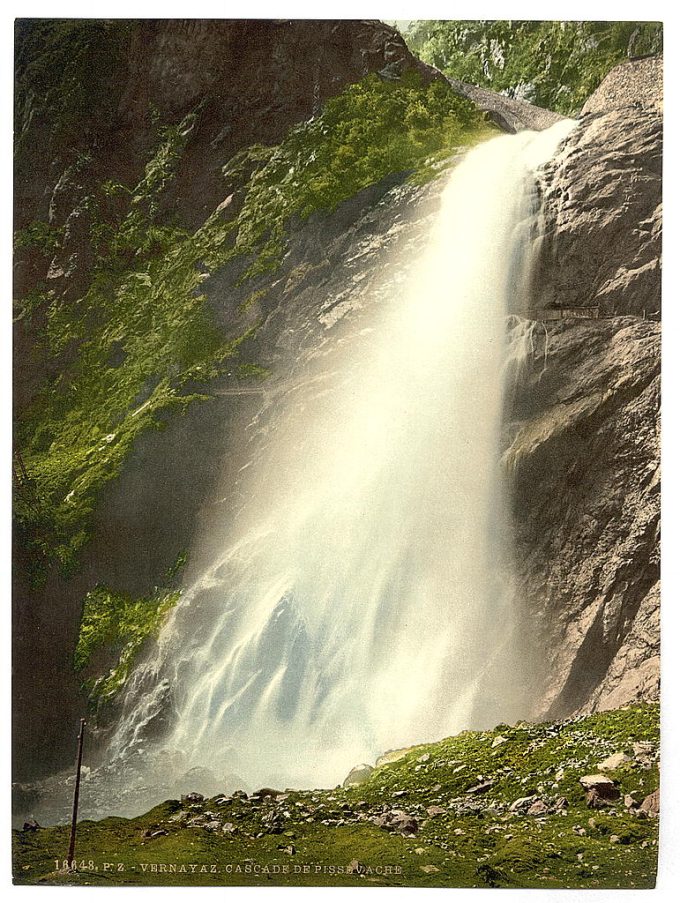 Vernayaz, Cascade de Pissevache, Valais, Alps of, Switzerland