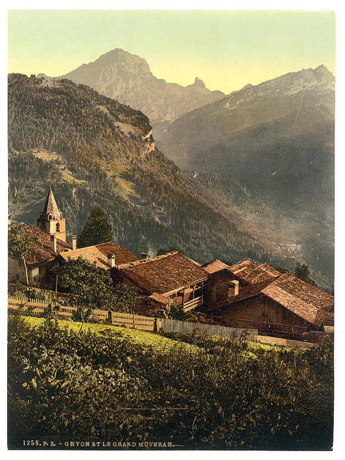Gryon, with the Grand Muveran, Vaud, Canton of, Switzerland