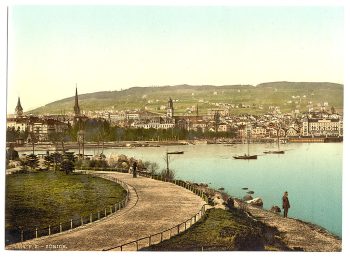 From Alpenquay, with Alpenquay and Zurichberg, Zurich, Switzerland