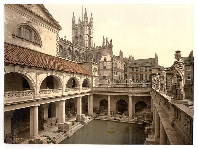 Roman Baths and Abbey, IV, Bath, England