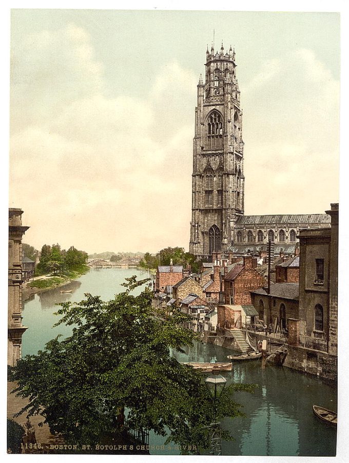 St. Botolph's Church and river, Boston, England