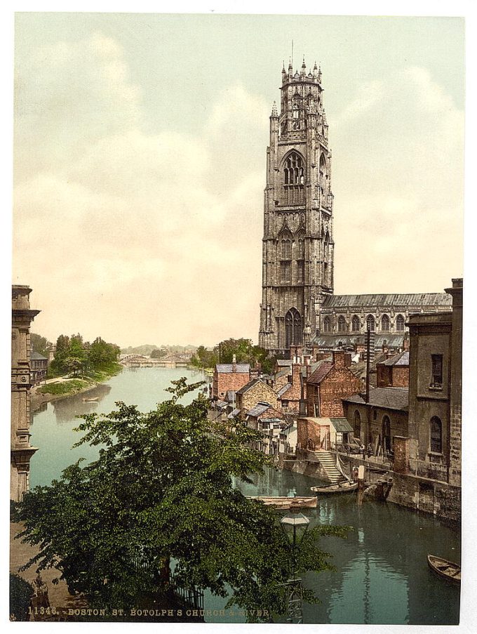 St. Botolph's Church and river, Boston, England