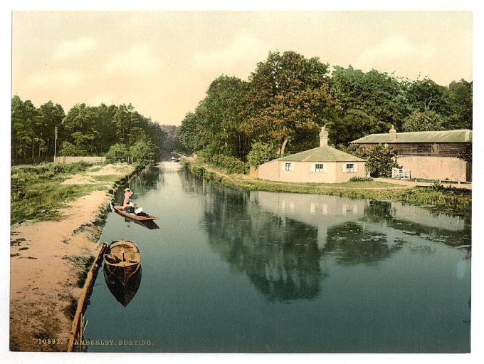 Boating at Camberley, England