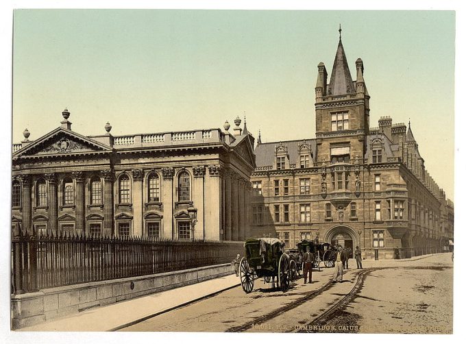 Caius College and Senate House, Cambridge, England