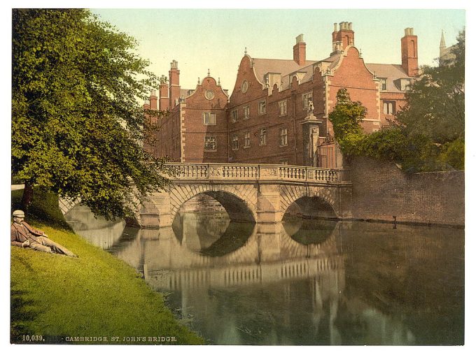 St. John's Bridge from the grounds, Cambridge, England