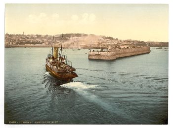 Guernsey, St. Peter's Port, arrival of boats, Channel Islands, England