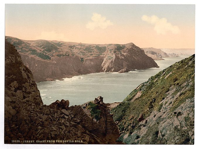 Jersey, coast from the Devil's Hole, Channel Islands, England
