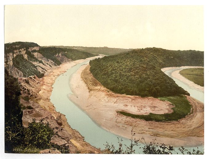 Tidenham bend and cliffs, Chepstow, England