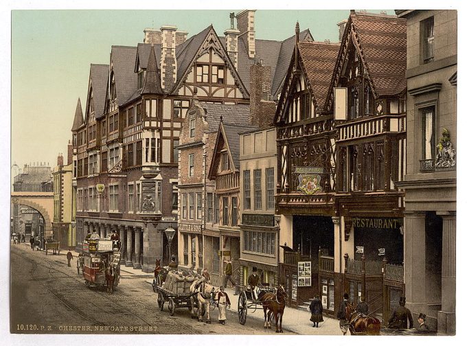Eastgate Street and Newgate Street, Chester, England