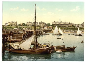 The front pier from pier end, Clacton-on-Sea, England