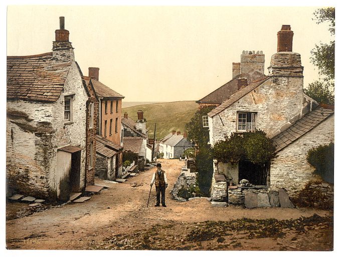 Boscastle, the village street, Cornwall, England