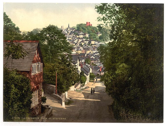 Launceston from St. Stephens, Cornwall, England