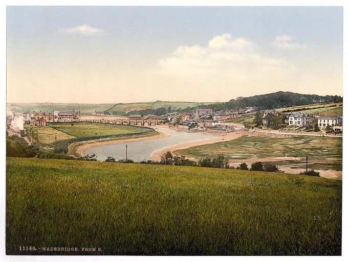 Wadebridge from south, Cornwall, England