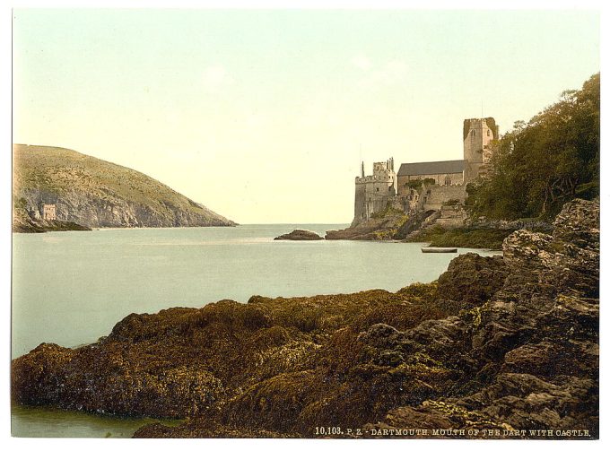 Mouth of the Dart with castle, Dartmouth, England