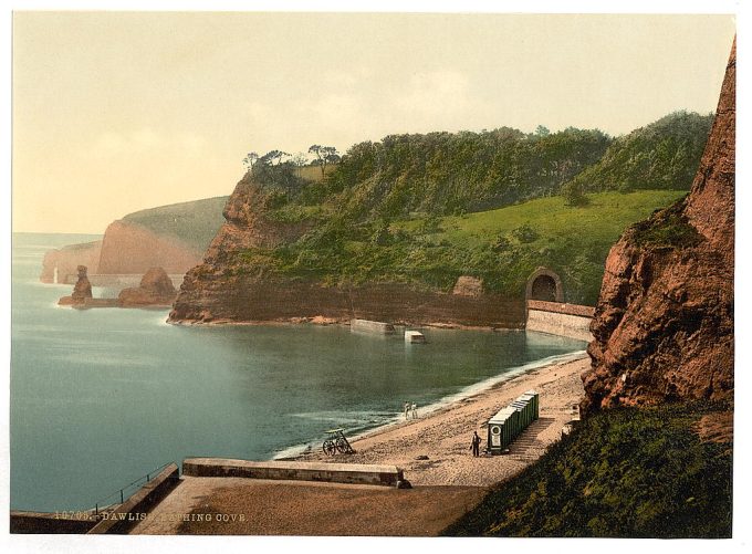 Bathing cove, Dawlish, England