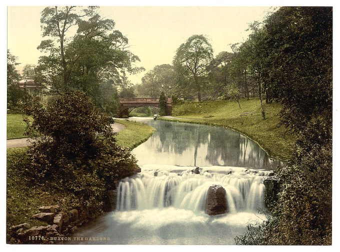 Buxton, the gardens, Derbyshire, England