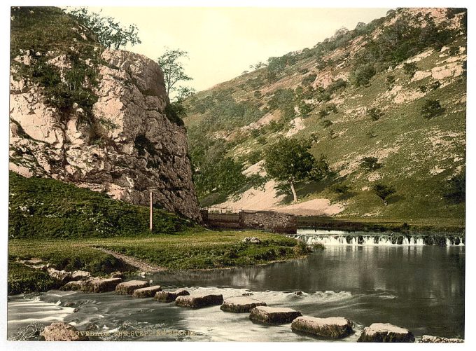 Dovedale, stepping stones, Derbyshire, England