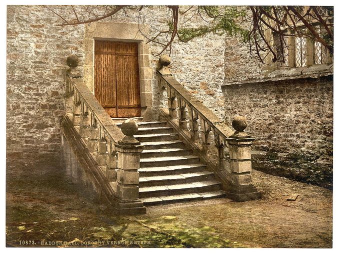 Haddon Hall, Dorothy Vernon's Steps, Derbyshire, England